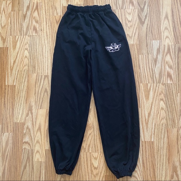 BOYS LIE CLASSIC V2 BLACK SWEATPANTS SZ SMALL - Picture 3 of 10